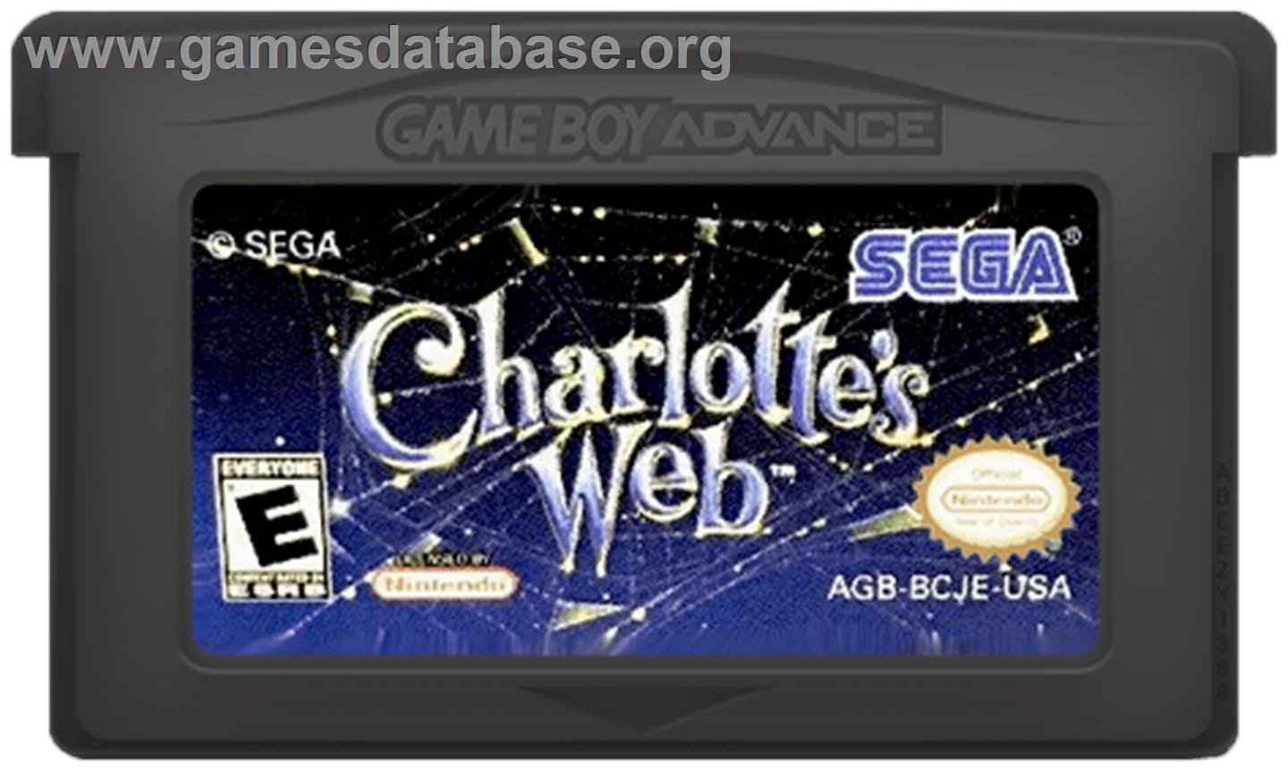 Charlotte's Web - Nintendo Game Boy Advance - Artwork - Cartridge