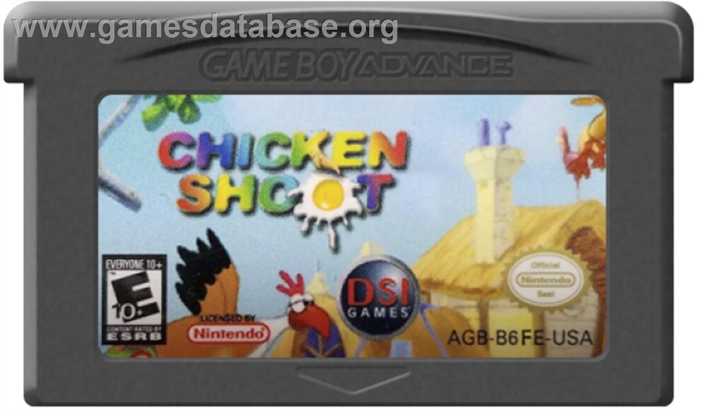 Chicken Shoot - Nintendo Game Boy Advance - Artwork - Cartridge