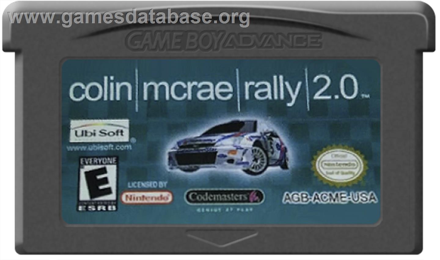 Colin McRae Rally 2.0 - Nintendo Game Boy Advance - Artwork - Cartridge