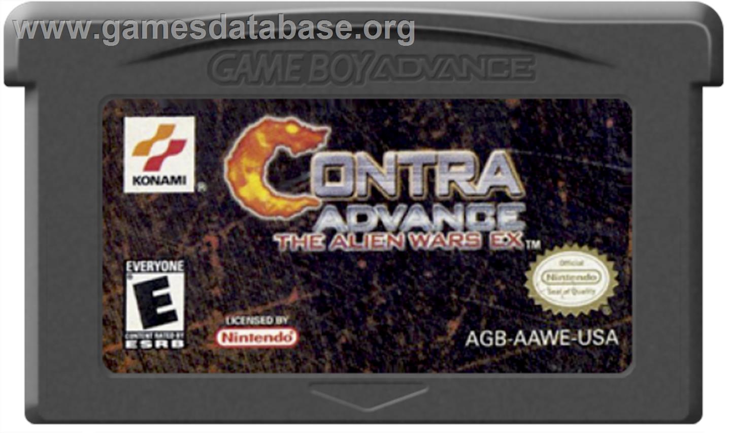 Contra Advance: The Alien Wars EX - Nintendo Game Boy Advance - Artwork - Cartridge