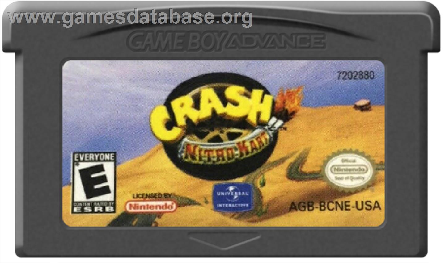 Crash Nitro Kart - Nintendo Game Boy Advance - Artwork - Cartridge