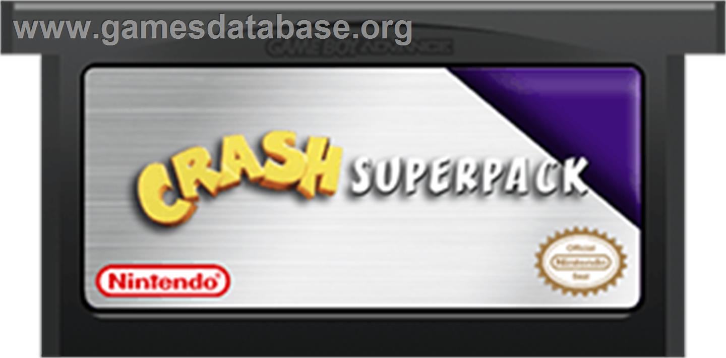 Crash Superpack: Crash Bandicoot 2: N-Tranced & Crash Nitro Kart - Nintendo Game Boy Advance - Artwork - Cartridge
