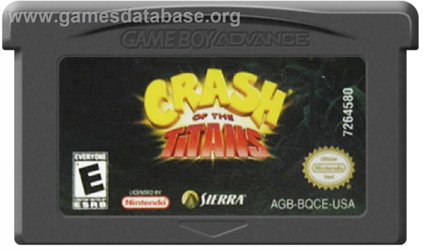 Crash of the Titans - Nintendo Game Boy Advance - Artwork - Cartridge