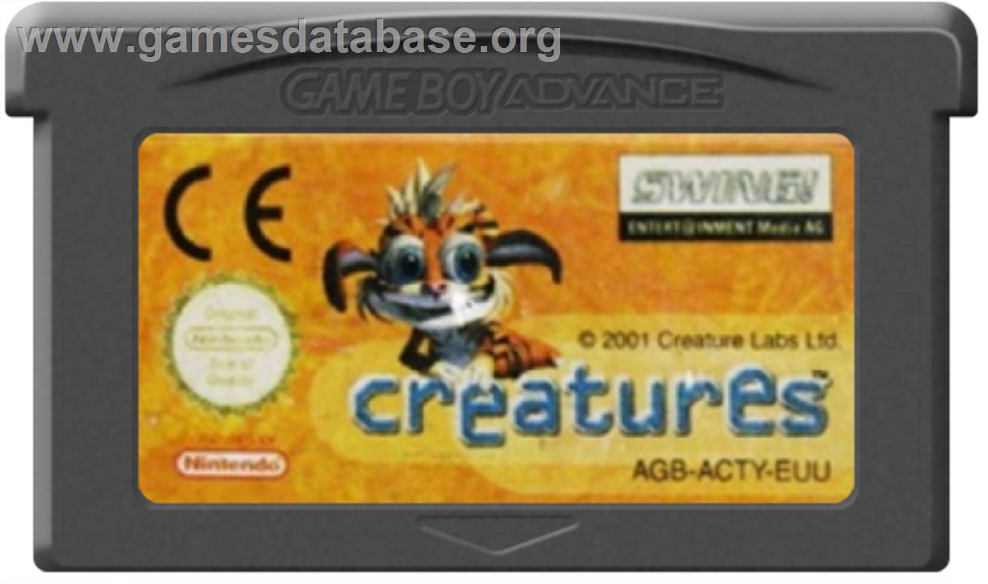Creatures - Nintendo Game Boy Advance - Artwork - Cartridge