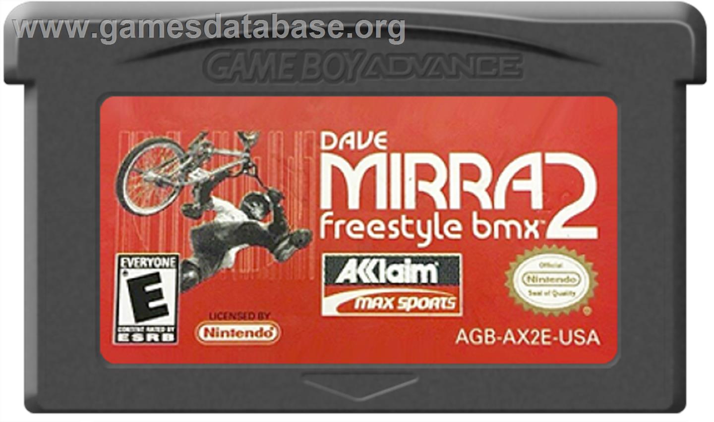 Dave Mirra Freestyle BMX 2 - Nintendo Game Boy Advance - Artwork - Cartridge