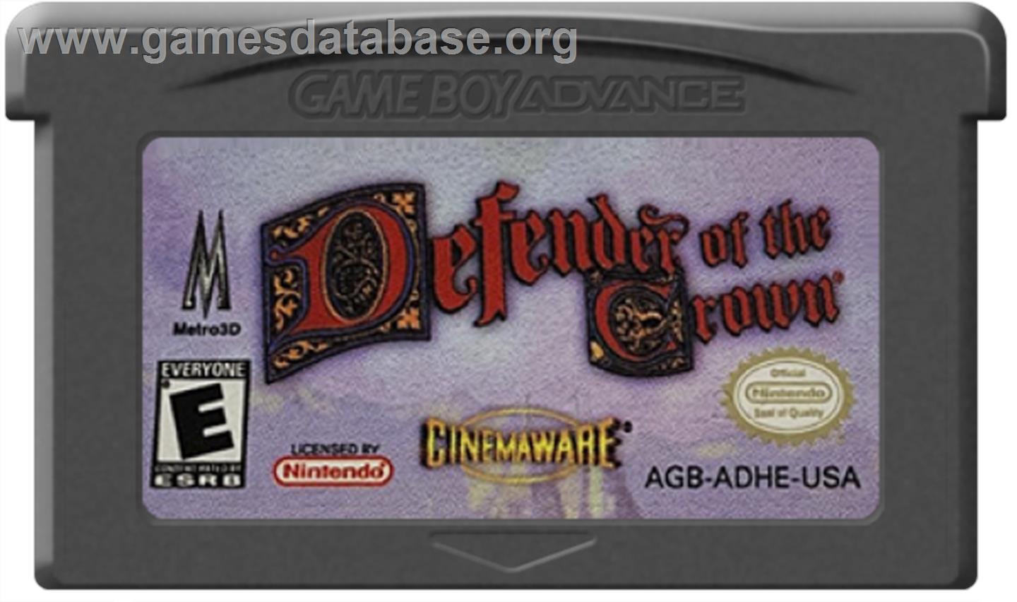 Defender of the Crown - Nintendo Game Boy Advance - Artwork - Cartridge