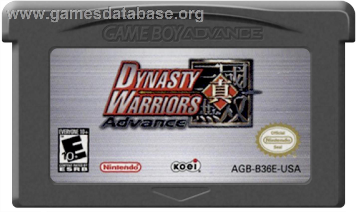 Dynasty Warriors Advance - Nintendo Game Boy Advance - Artwork - Cartridge