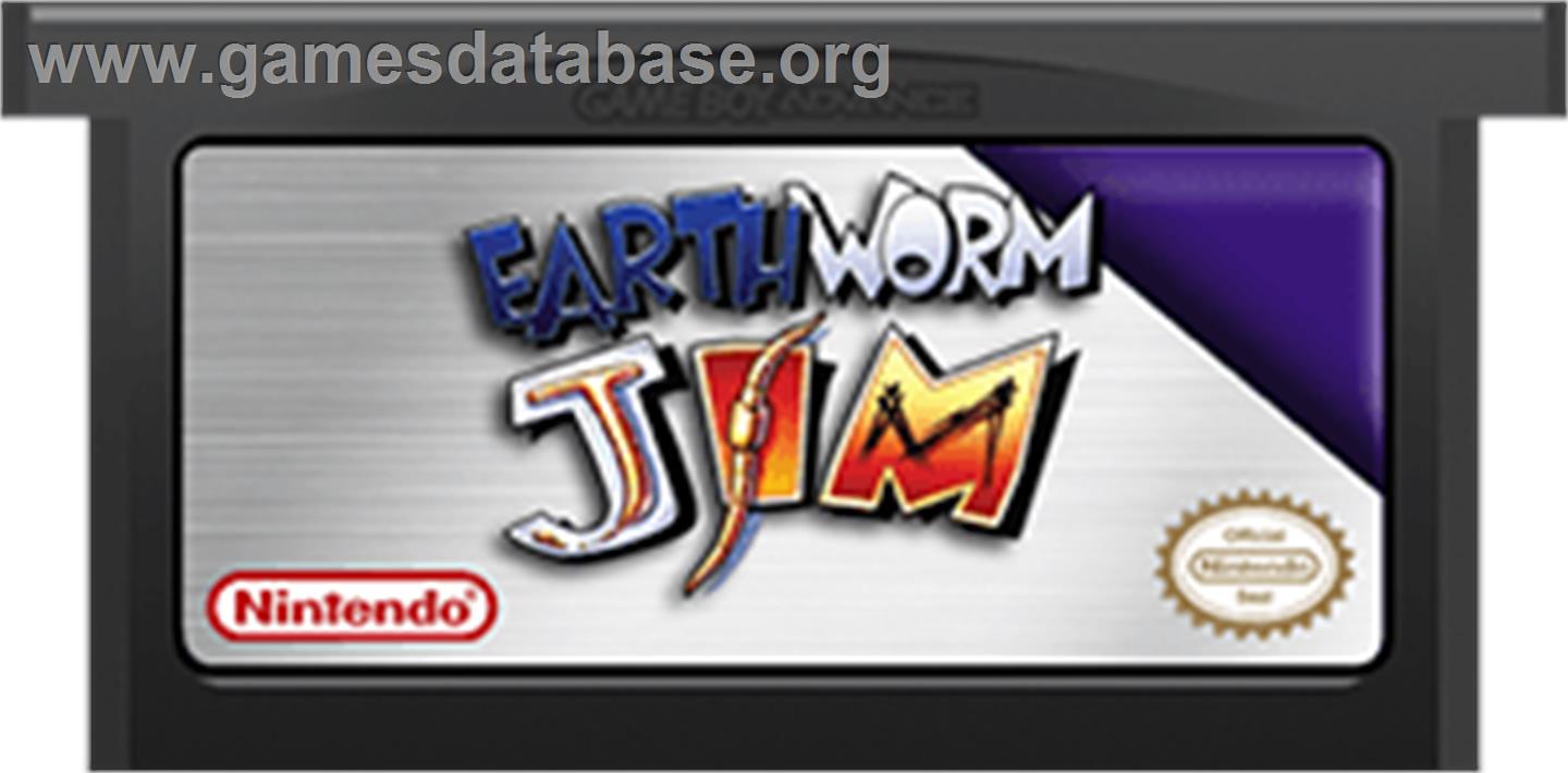 Earthworm Jim - Nintendo Game Boy Advance - Artwork - Cartridge