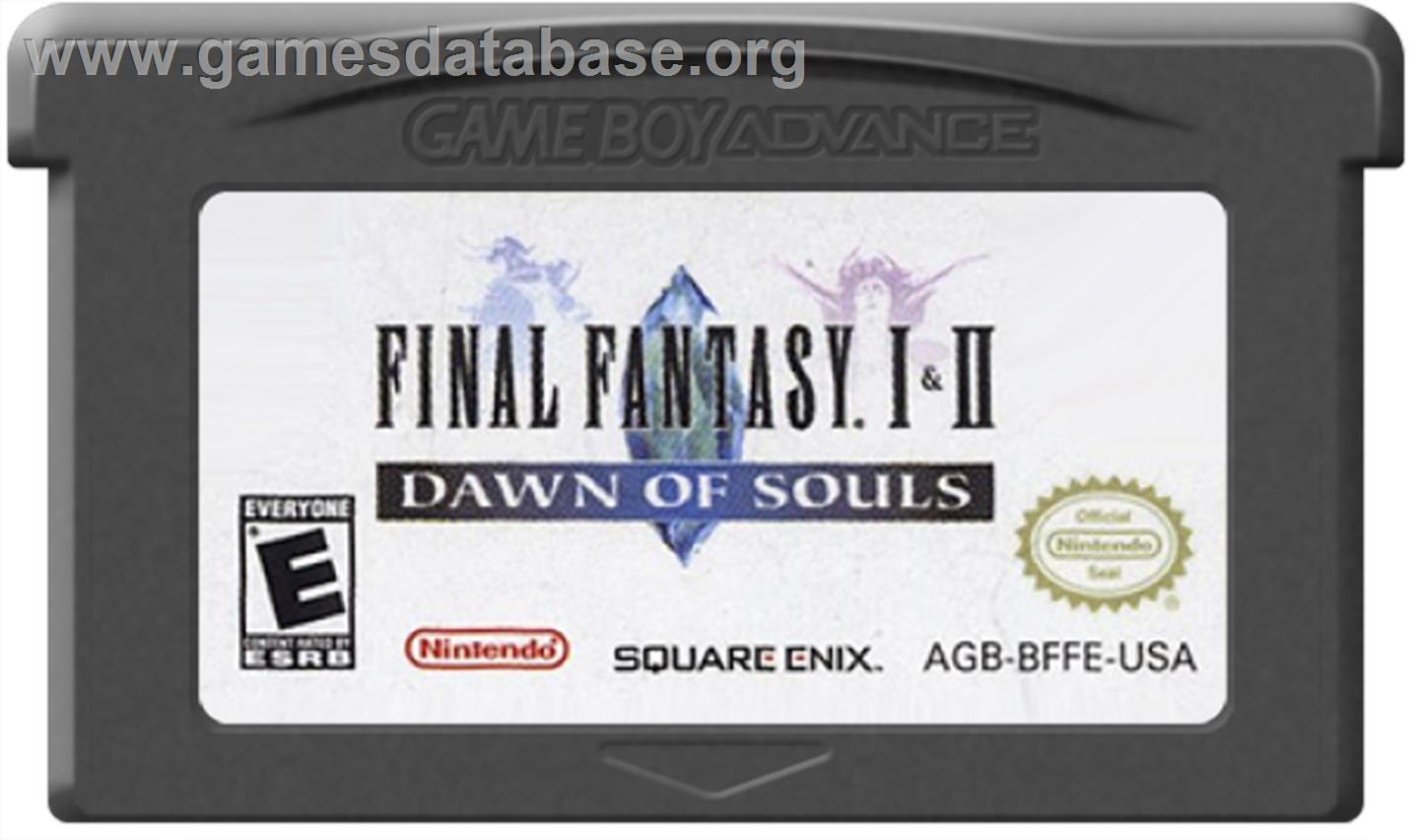 Final Fantasy 1 & 2: Dawn of Souls - Nintendo Game Boy Advance - Artwork - Cartridge