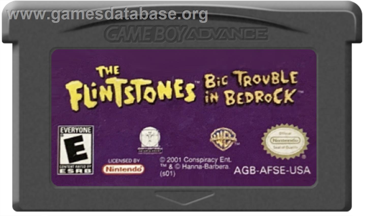 Flintstones: Big Trouble in Bedrock - Nintendo Game Boy Advance - Artwork - Cartridge