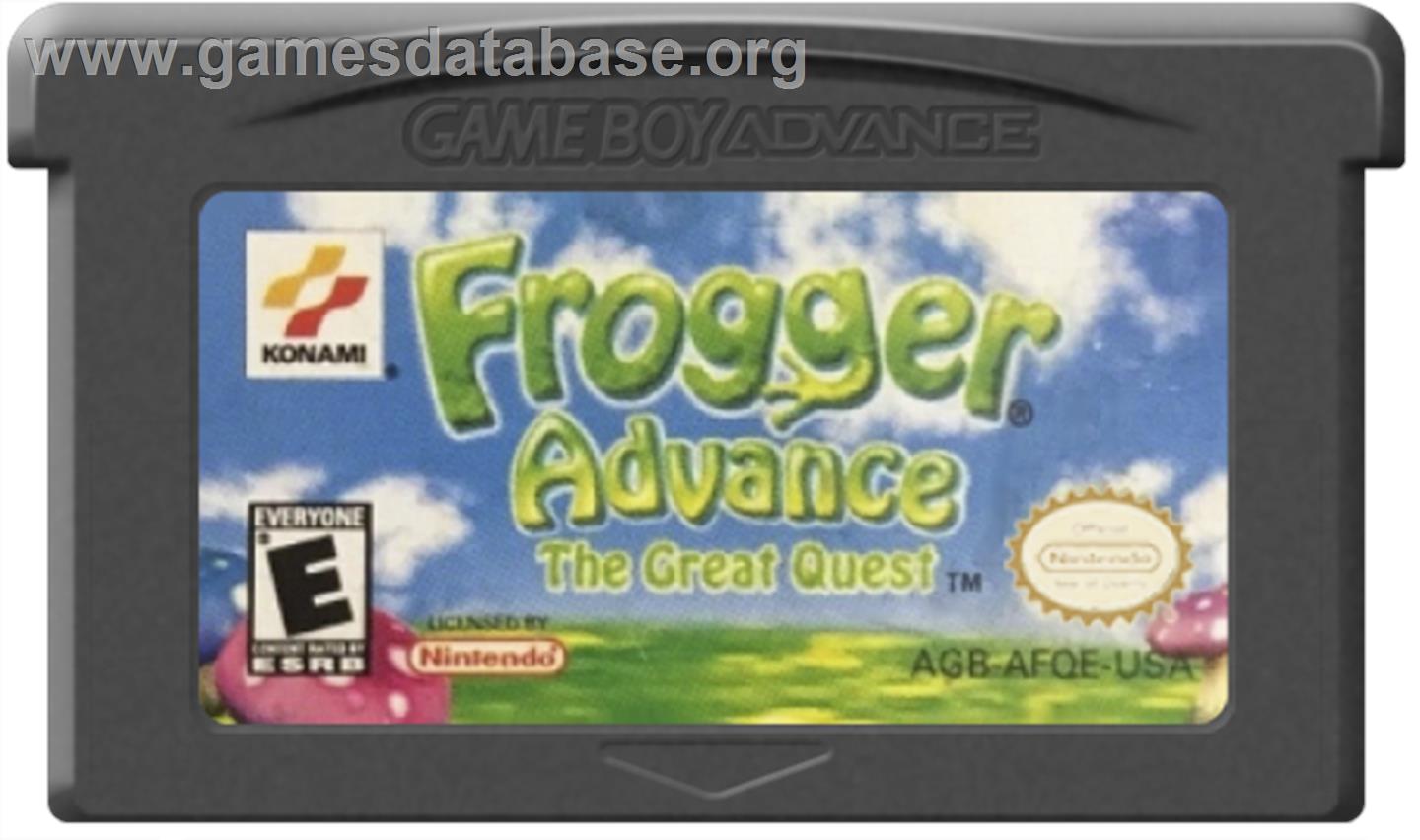 Frogger Advance: The Great Quest - Nintendo Game Boy Advance - Artwork - Cartridge