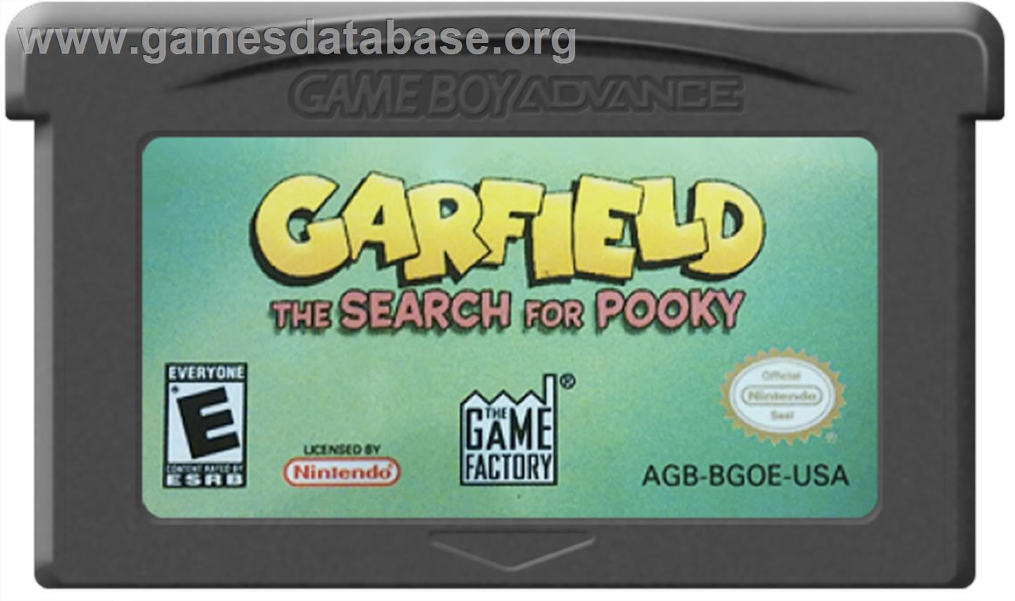 Garfield: The Search for Pooky - Nintendo Game Boy Advance - Artwork - Cartridge