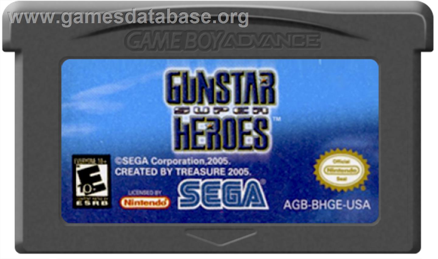 Gunstar Super Heroes - Nintendo Game Boy Advance - Artwork - Cartridge
