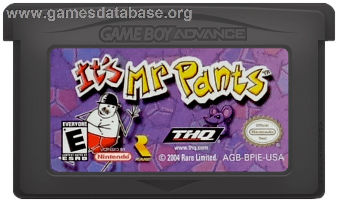 It's Mr. Pants - Nintendo Game Boy Advance - Artwork - Cartridge
