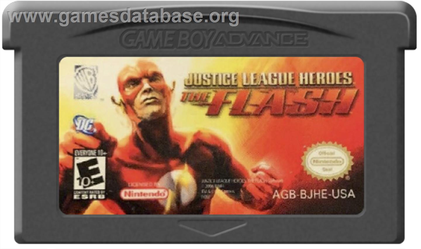 Justice League Heroes: The Flash - Nintendo Game Boy Advance - Artwork - Cartridge