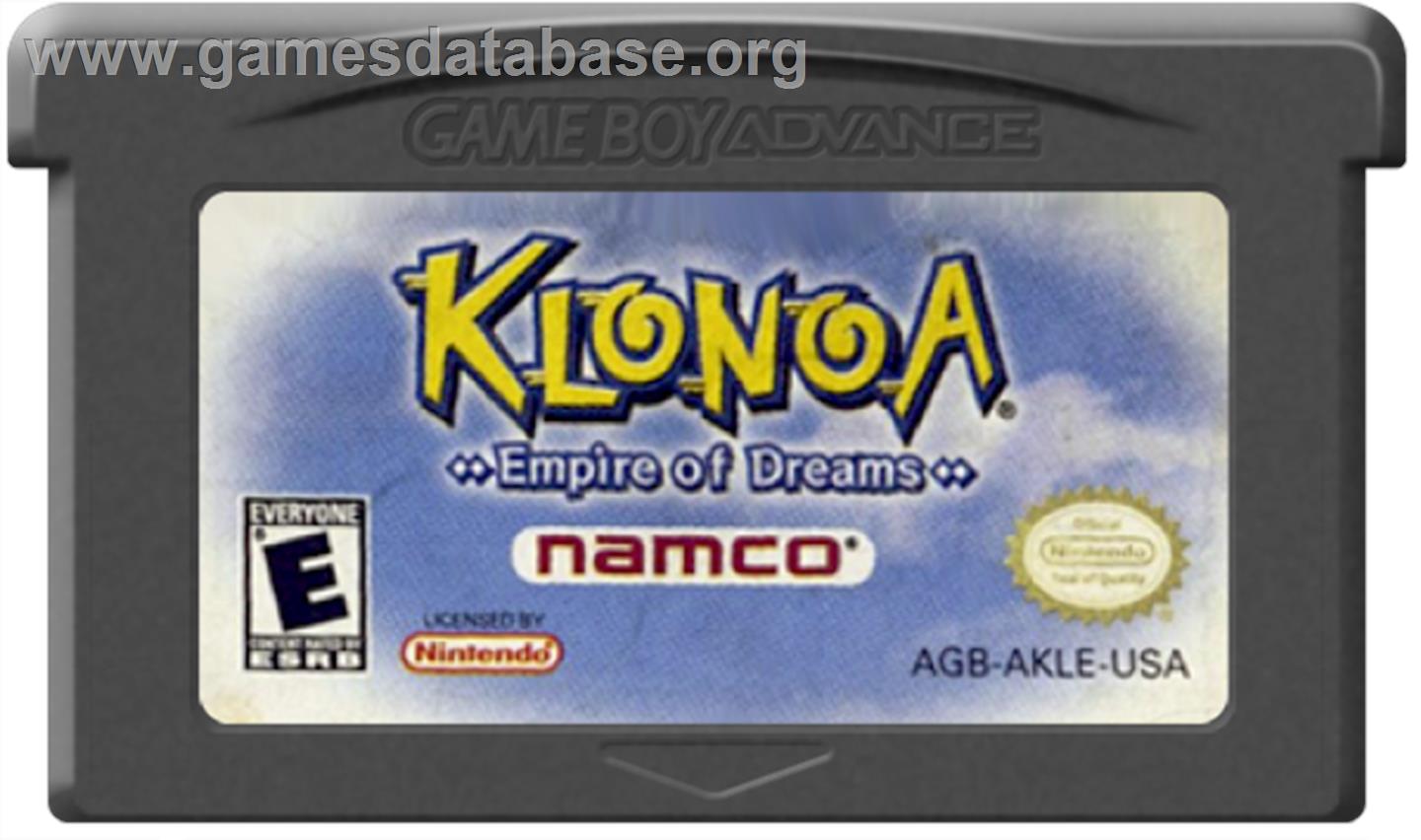 Klonoa: Empire of Dreams - Nintendo Game Boy Advance - Artwork - Cartridge