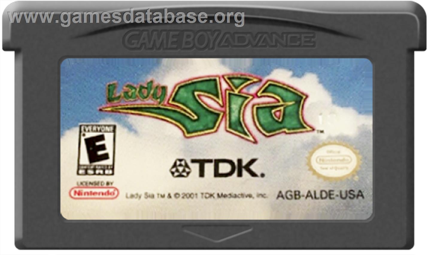 Lady Sia - Nintendo Game Boy Advance - Artwork - Cartridge