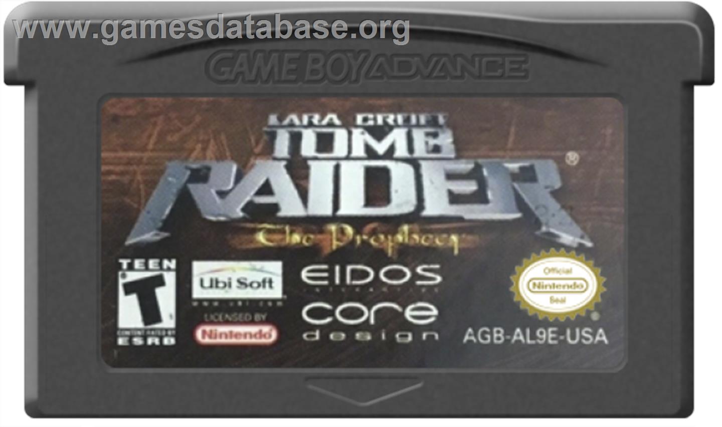 Lara Croft Tomb Raider: The Prophecy - Nintendo Game Boy Advance - Artwork - Cartridge