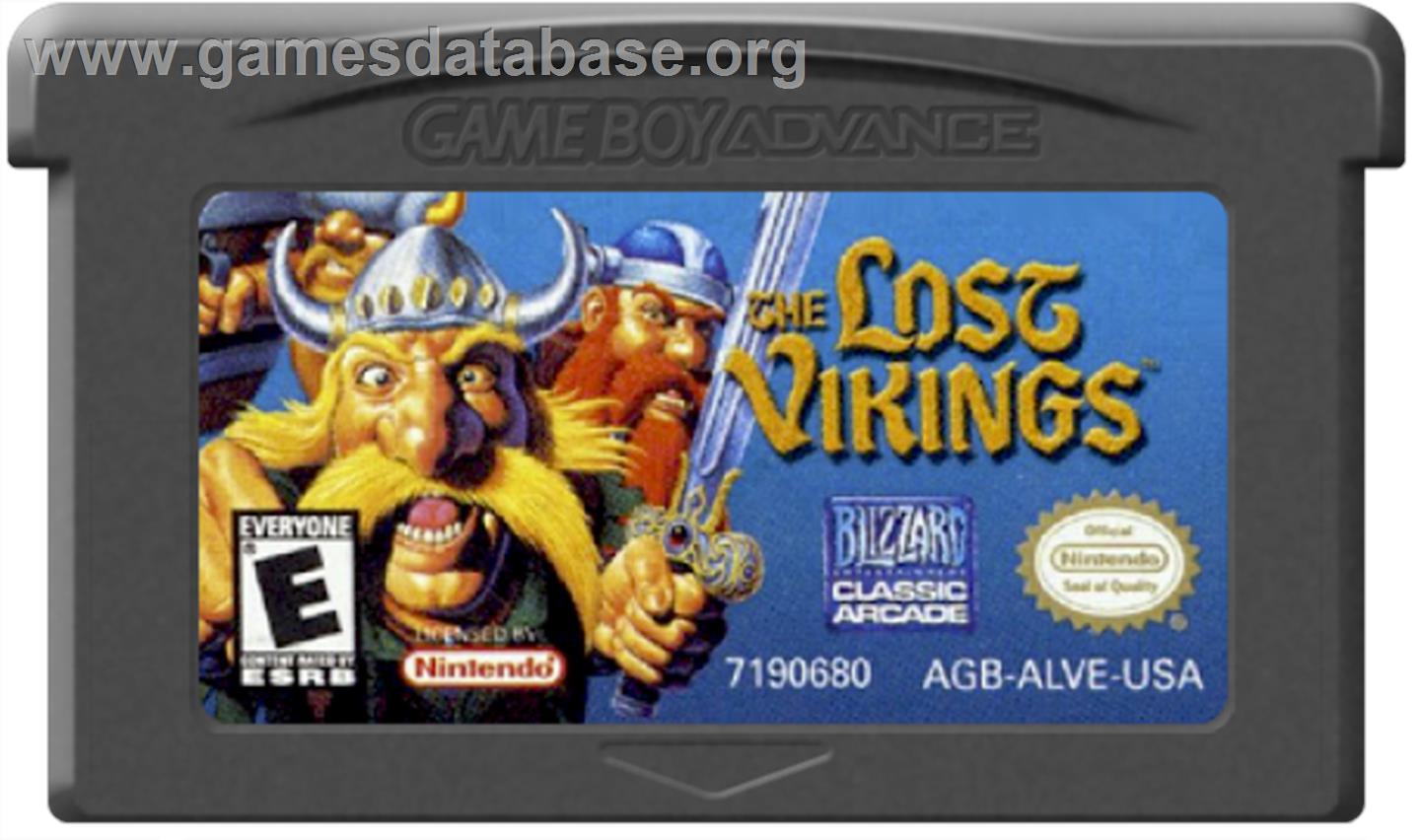 Lost Vikings - Nintendo Game Boy Advance - Artwork - Cartridge