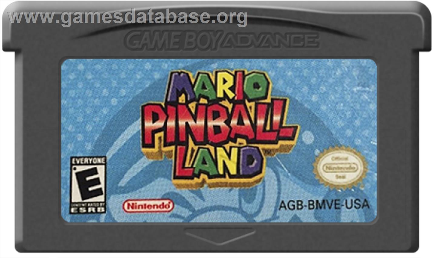 Mario Pinball Land - Nintendo Game Boy Advance - Artwork - Cartridge