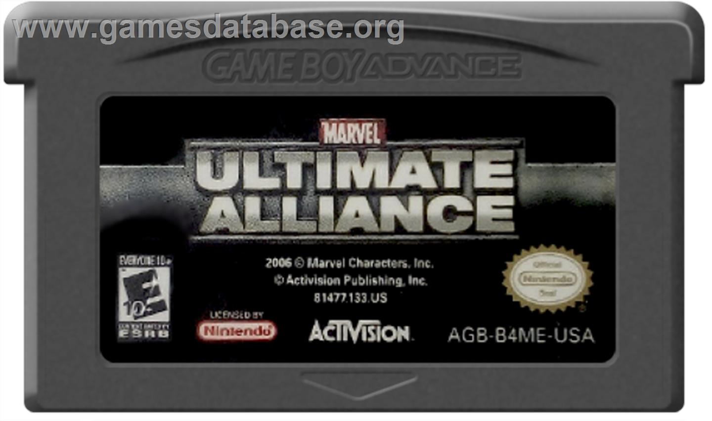 Marvel Ultimate Alliance - Nintendo Game Boy Advance - Artwork - Cartridge