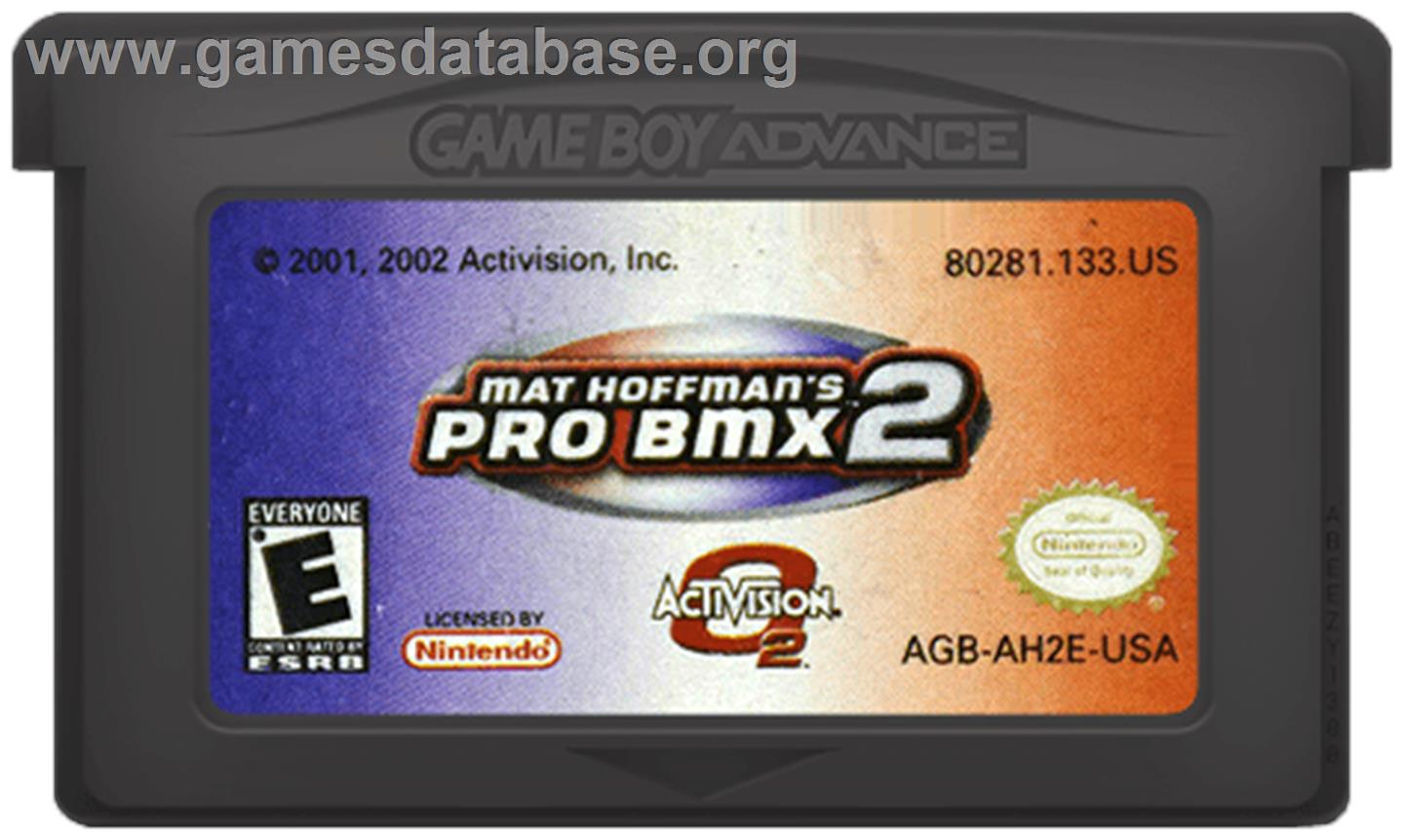 Mat Hoffman's Pro BMX 2 - Nintendo Game Boy Advance - Artwork - Cartridge