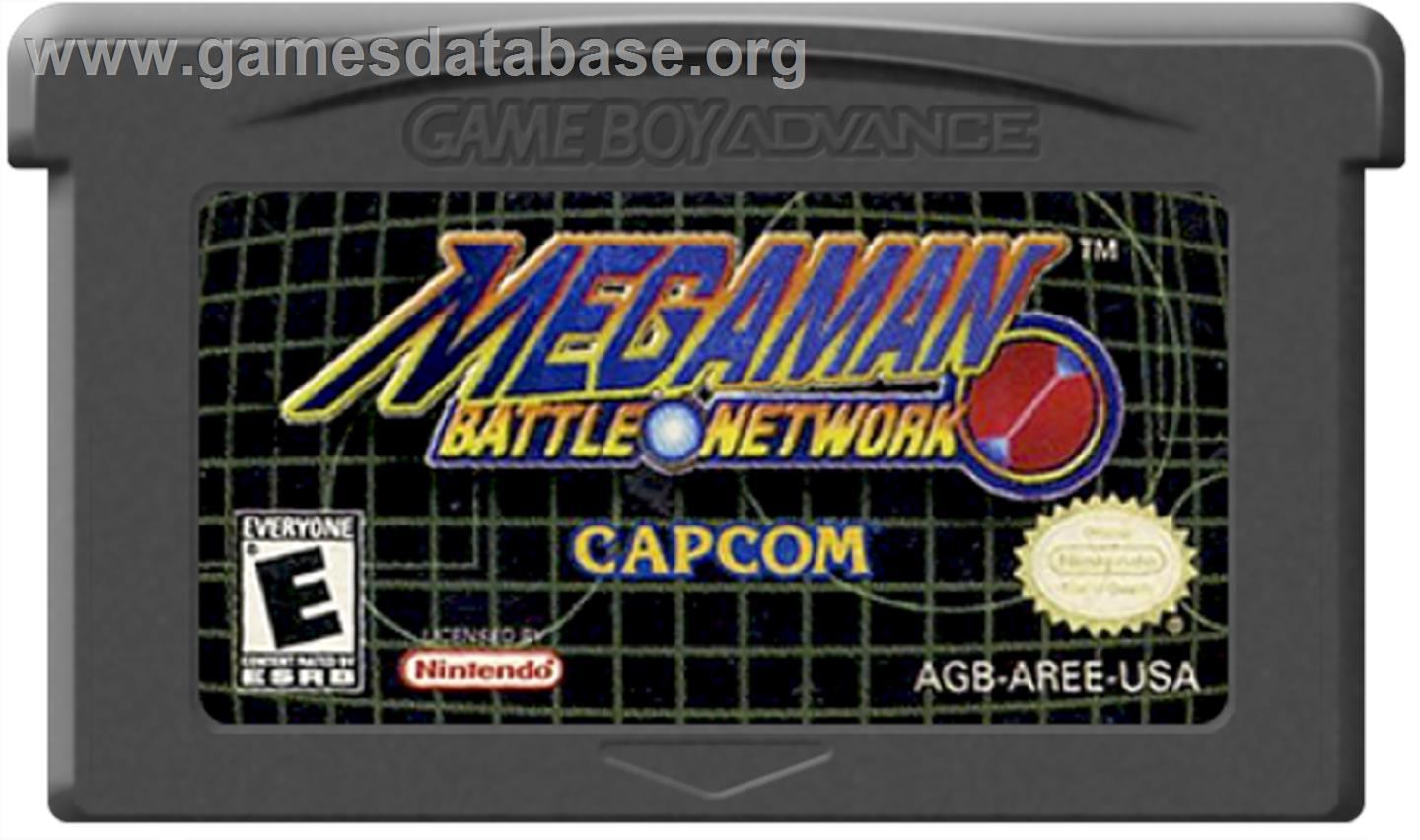 Mega Man Battle Network - Nintendo Game Boy Advance - Artwork - Cartridge