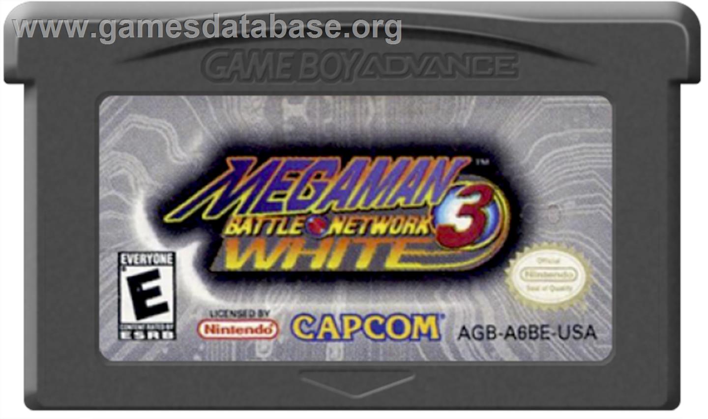 Mega Man Battle Network 3: White Version - Nintendo Game Boy Advance - Artwork - Cartridge