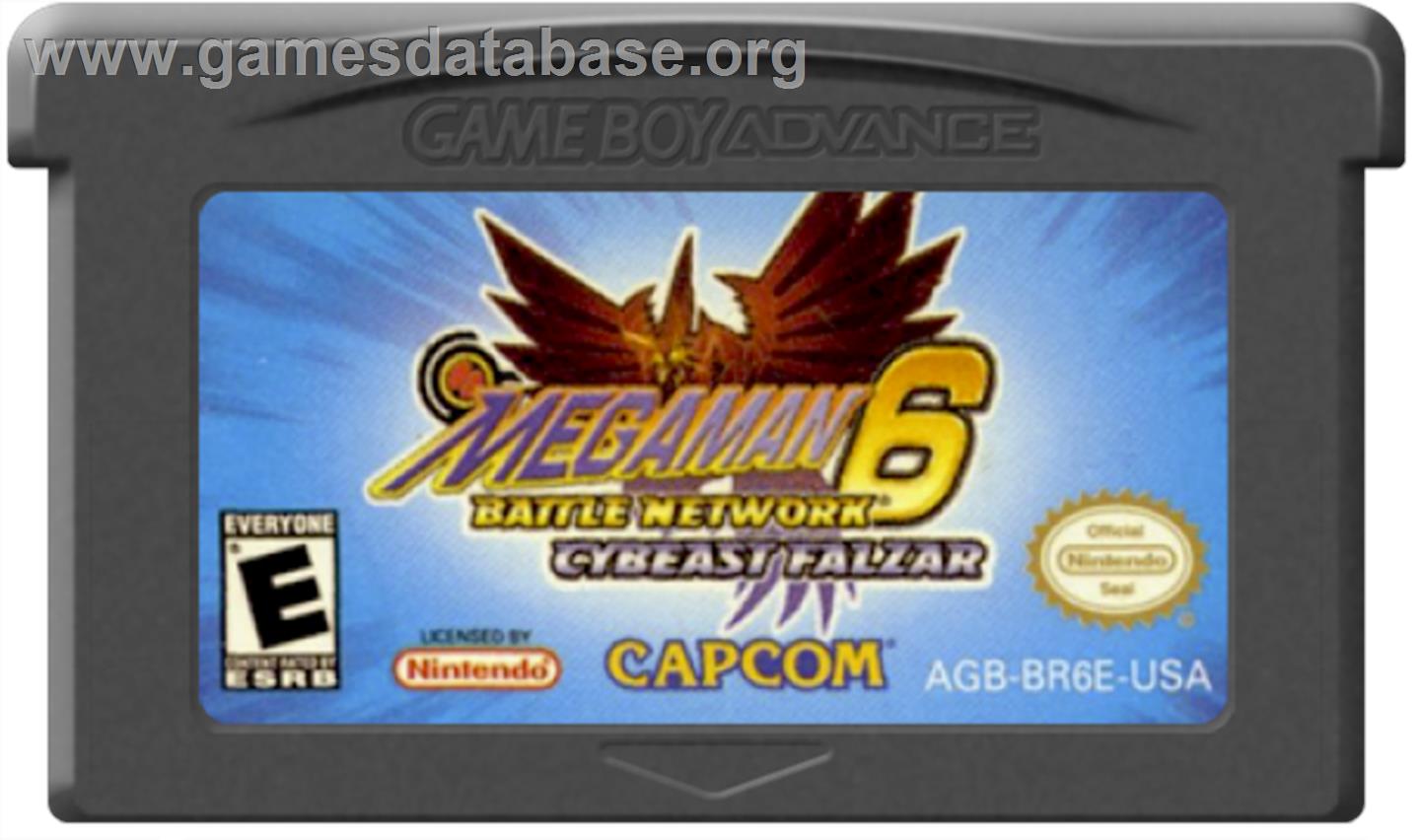 Mega Man Battle Network 6: Cybeast Falzar - Nintendo Game Boy Advance - Artwork - Cartridge
