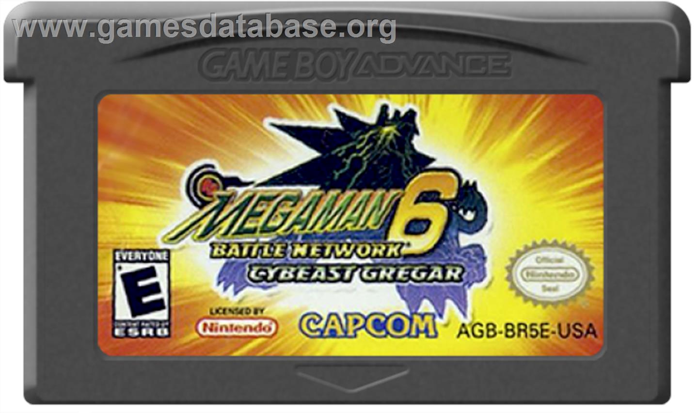 Mega Man Battle Network 6: Cybeast Gregar - Nintendo Game Boy Advance - Artwork - Cartridge