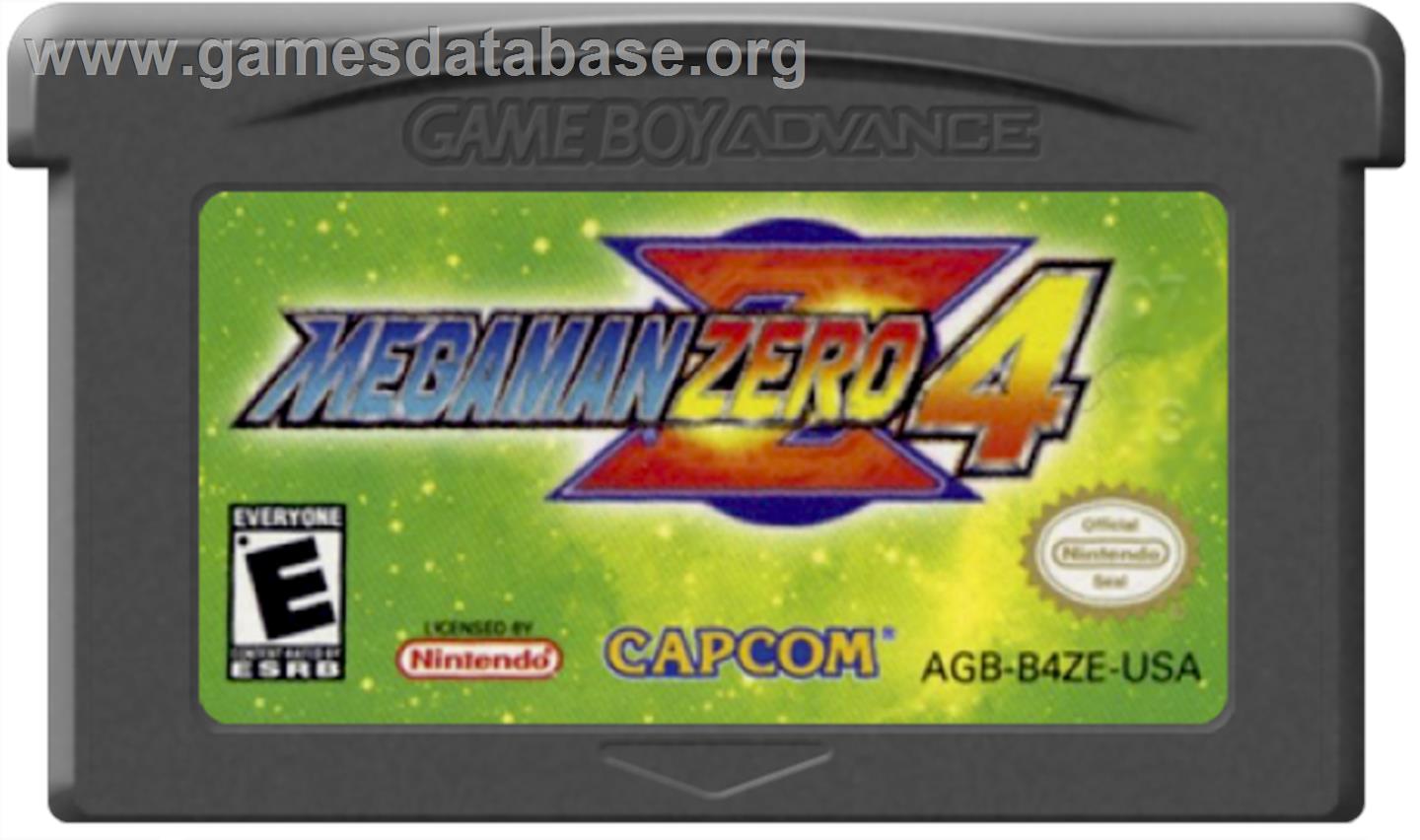Mega Man Zero 4 - Nintendo Game Boy Advance - Artwork - Cartridge