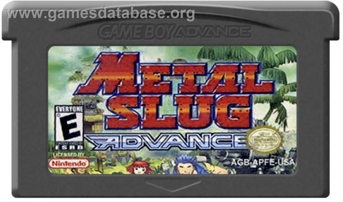 Metal Slug Advance - Nintendo Game Boy Advance - Artwork - Cartridge