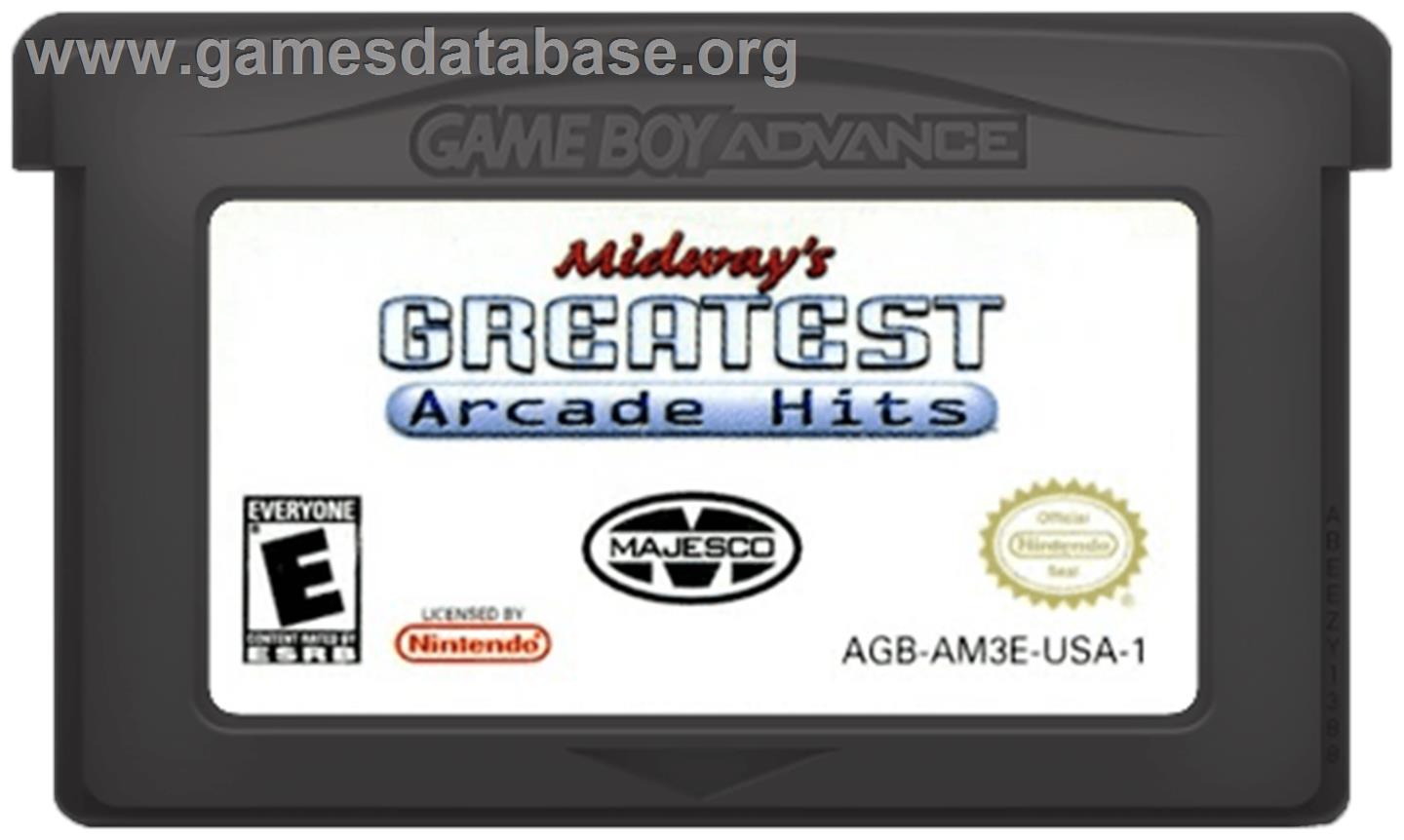 Midway's Greatest Arcade Hits - Nintendo Game Boy Advance - Artwork - Cartridge