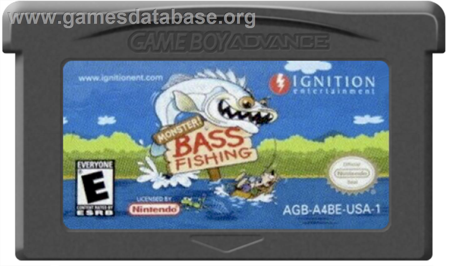 Monster! Bass Fishing - Nintendo Game Boy Advance - Artwork - Cartridge