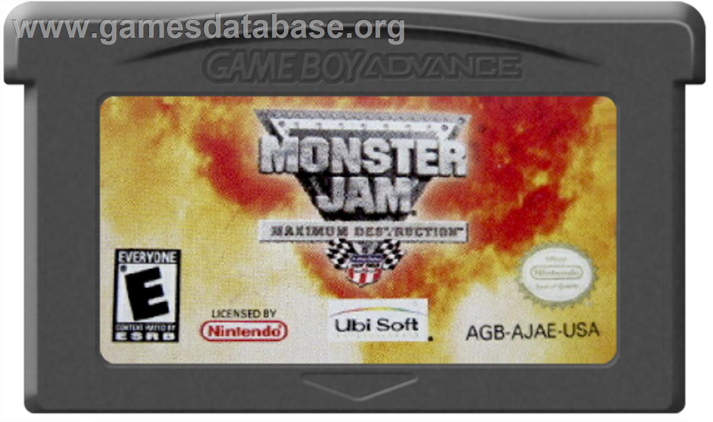 Monster Jam: Maximum Destruction - Nintendo Game Boy Advance - Artwork - Cartridge