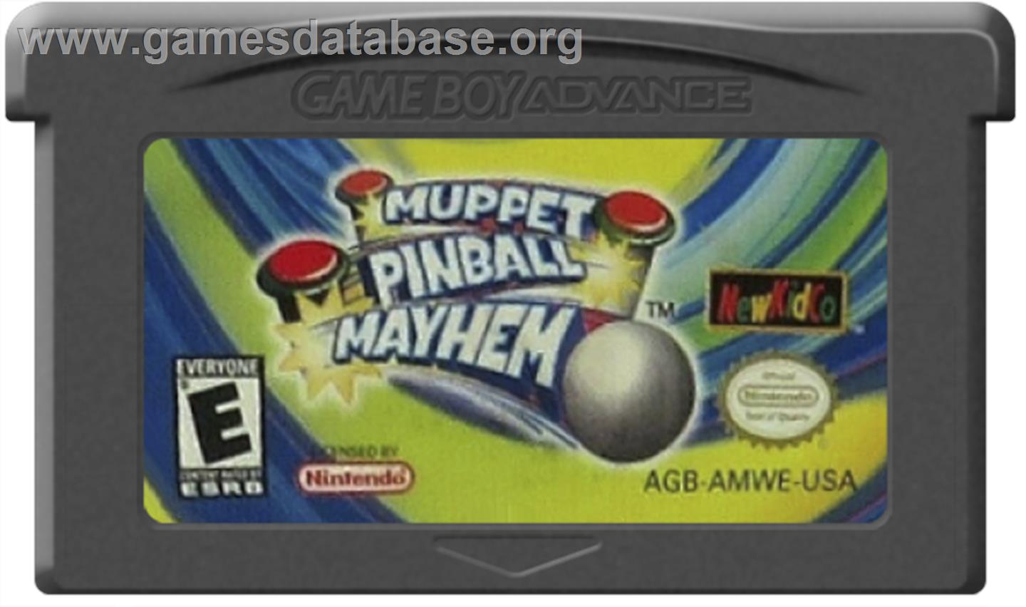 Muppet Pinball Mayhem - Nintendo Game Boy Advance - Artwork - Cartridge