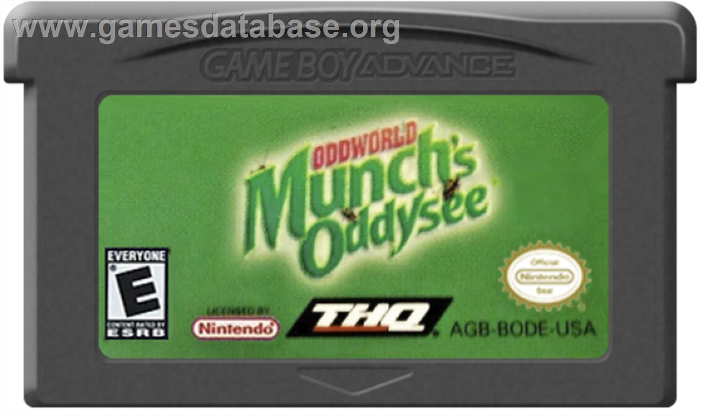 Oddworld: Munch's Oddysee - Nintendo Game Boy Advance - Artwork - Cartridge