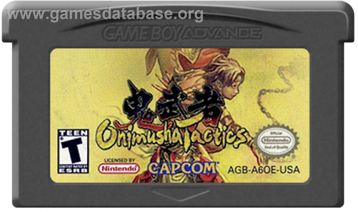 Onimusha Tactics - Nintendo Game Boy Advance - Artwork - Cartridge