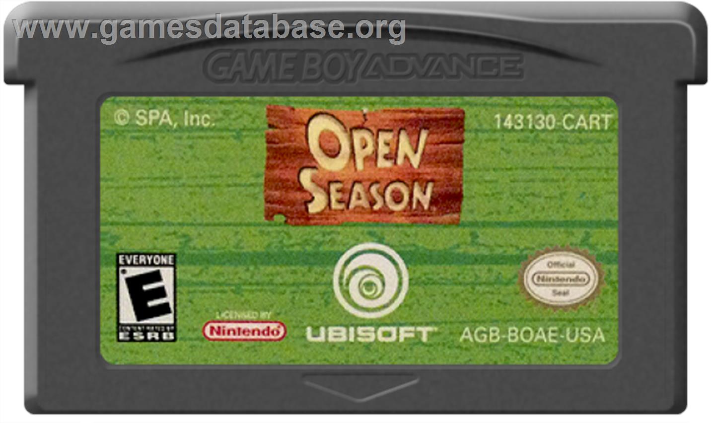 Open Season - Nintendo Game Boy Advance - Artwork - Cartridge