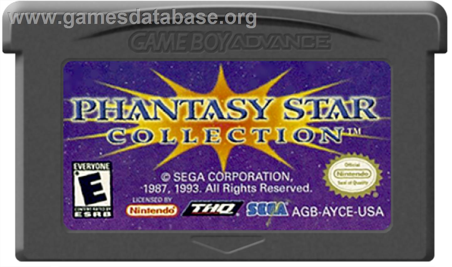 Phantasy Star Collection - Nintendo Game Boy Advance - Artwork - Cartridge