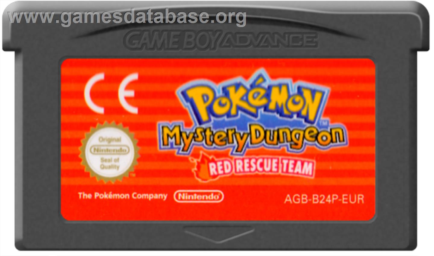 Pokemon Mystery Dungeon: Red Rescue Team - Nintendo Game Boy Advance - Artwork - Cartridge