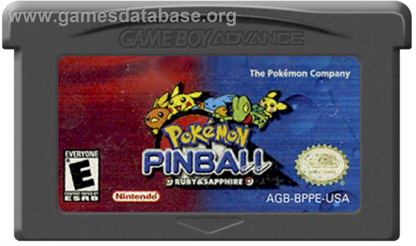 Pokemon Pinball: Ruby & Sapphire - Nintendo Game Boy Advance - Artwork - Cartridge