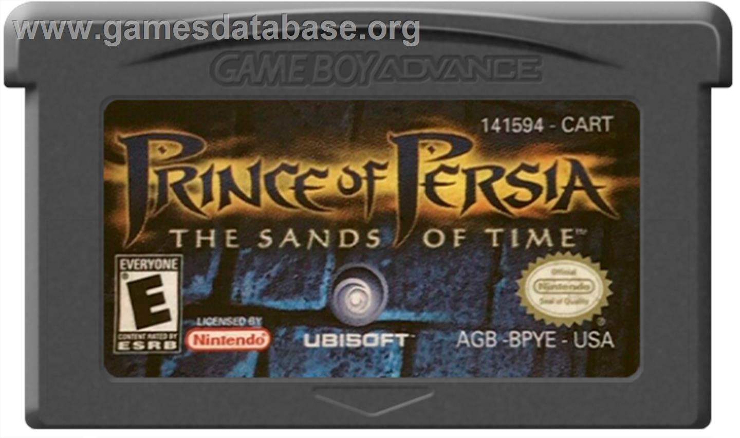 Prince of Persia: The Sands of Time - Nintendo Game Boy Advance - Artwork - Cartridge