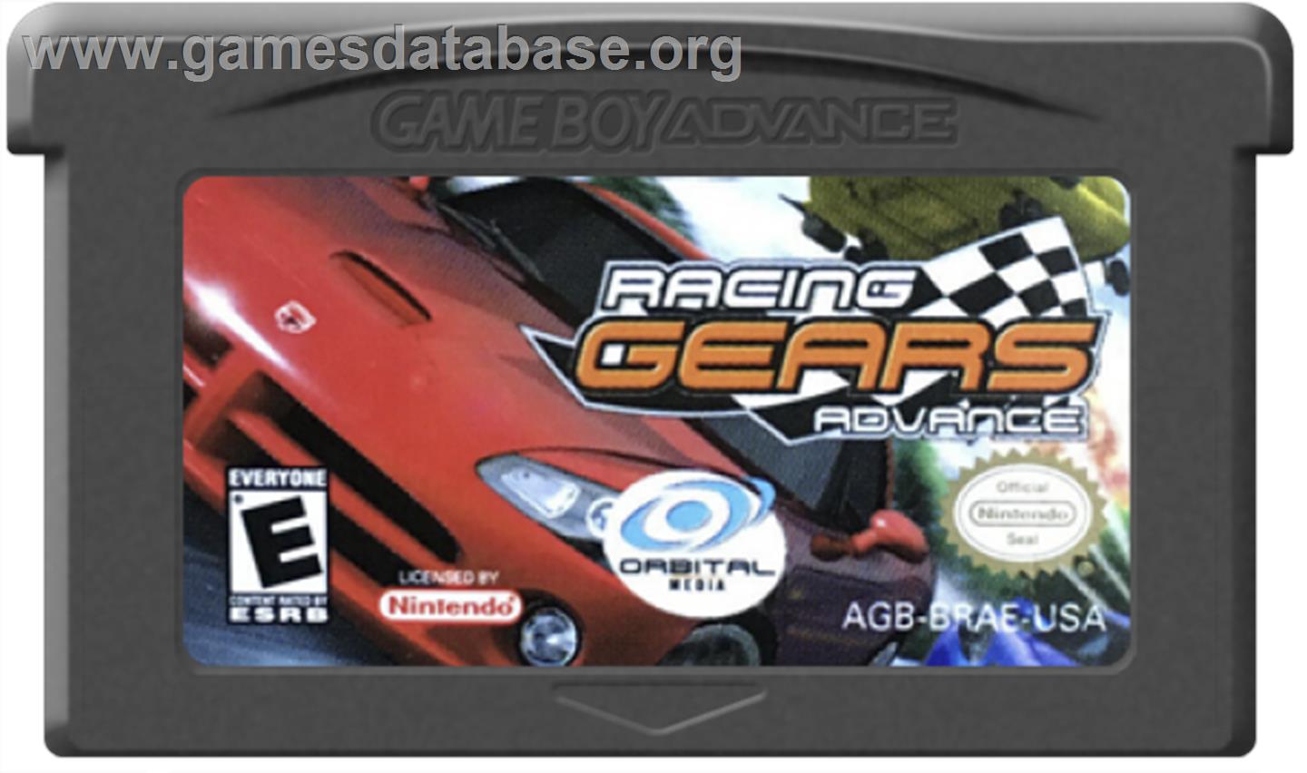 Racing Gears Advance - Nintendo Game Boy Advance - Artwork - Cartridge