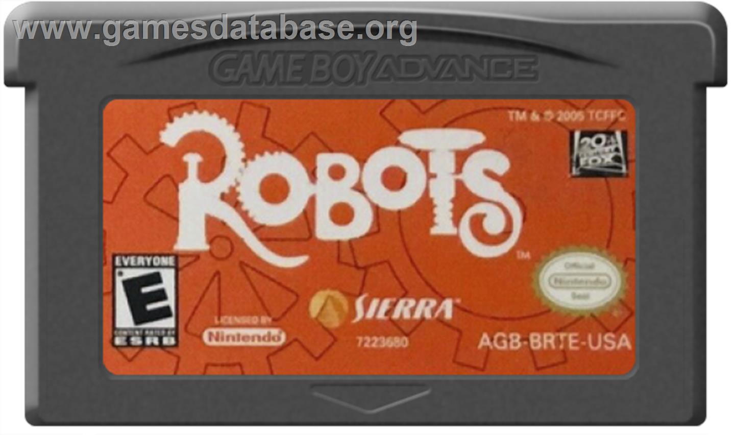 Robots - Nintendo Game Boy Advance - Artwork - Cartridge