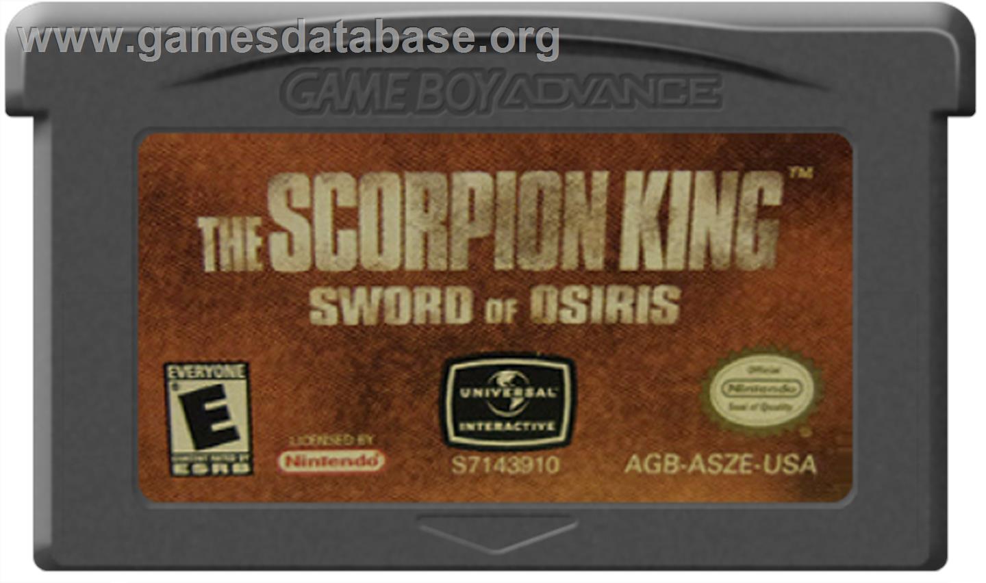 Scorpion King: Sword of Osiris - Nintendo Game Boy Advance - Artwork - Cartridge