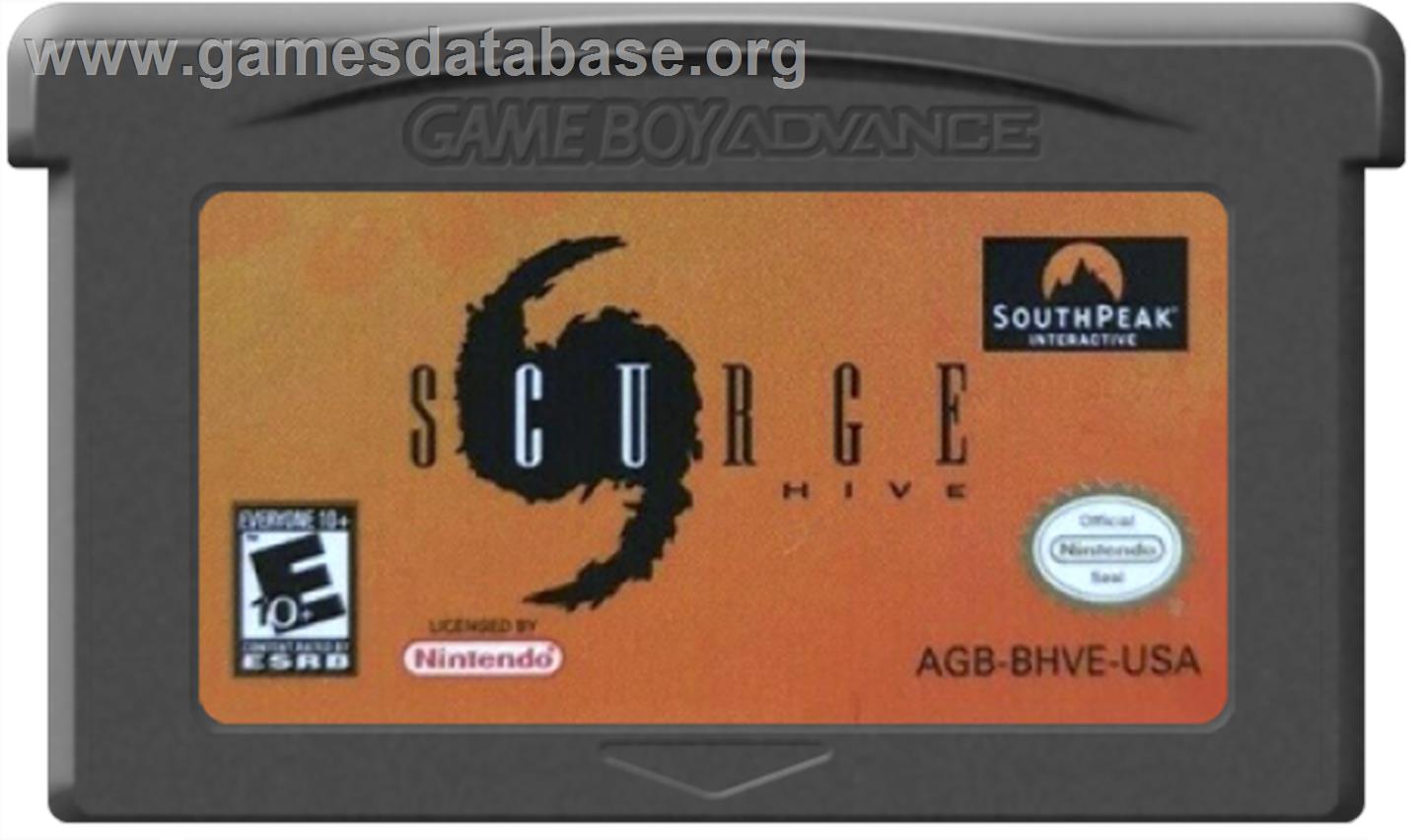 Scurge: Hive - Nintendo Game Boy Advance - Artwork - Cartridge