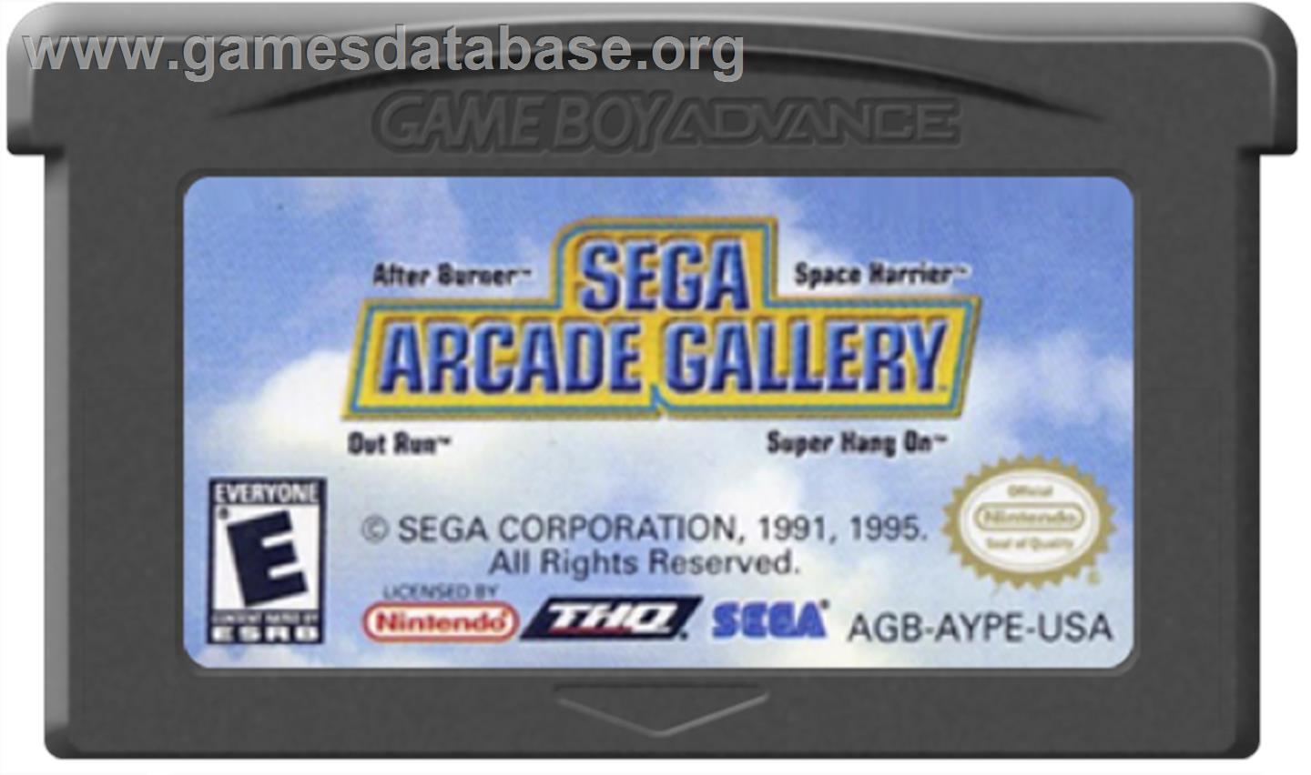 Sega Arcade Gallery - Nintendo Game Boy Advance - Artwork - Cartridge