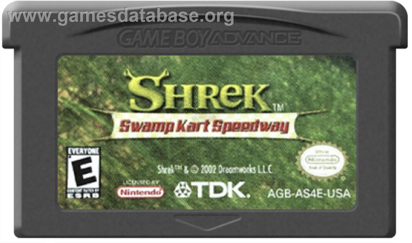 Shrek: Swamp Kart Speedway - Nintendo Game Boy Advance - Artwork - Cartridge