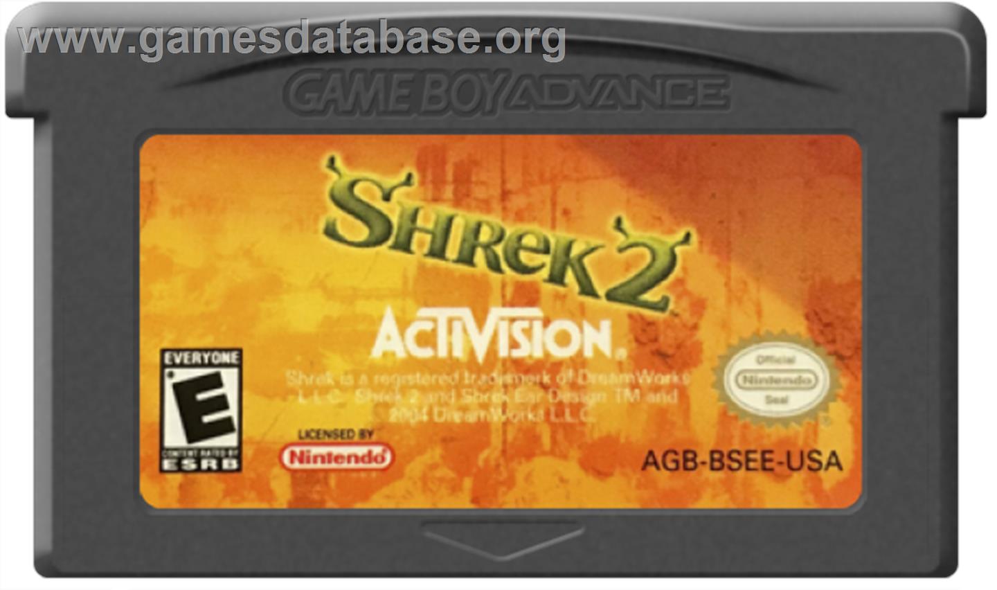 Shrek 2: Beg for Mercy - Nintendo Game Boy Advance - Artwork - Cartridge